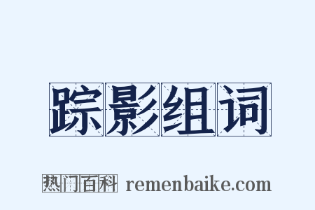 踪影组词是什么意思的图片